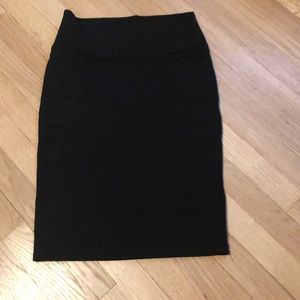 Lularoe spandex black skirt knee length